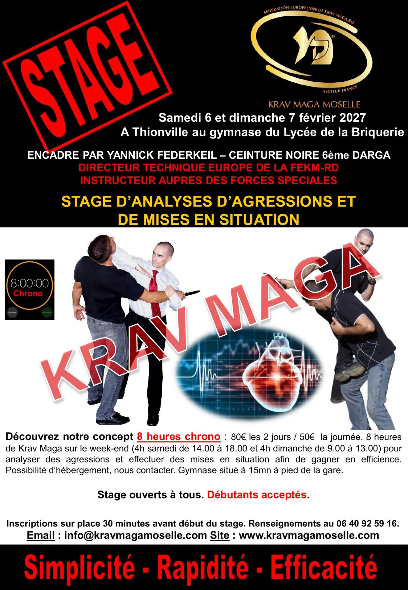 Stage 8 heures Chrono « Analyse des agressions / Mises en situation » à Thionville.
